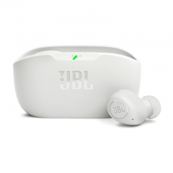 JBL Wave Buds True Wireless Earbuds, Deep Bass, Comfortable Fit, 32H Battery, Smart Ambient Technology, Hands-Free Call, Water and Dust Resistant - White, JBLWBUDSWHT
